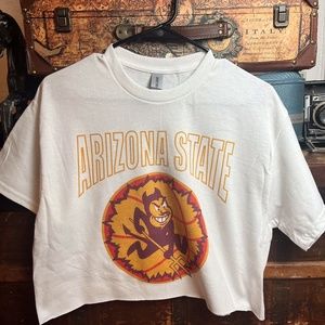 Arizona State Sun Devils Crop Top in White